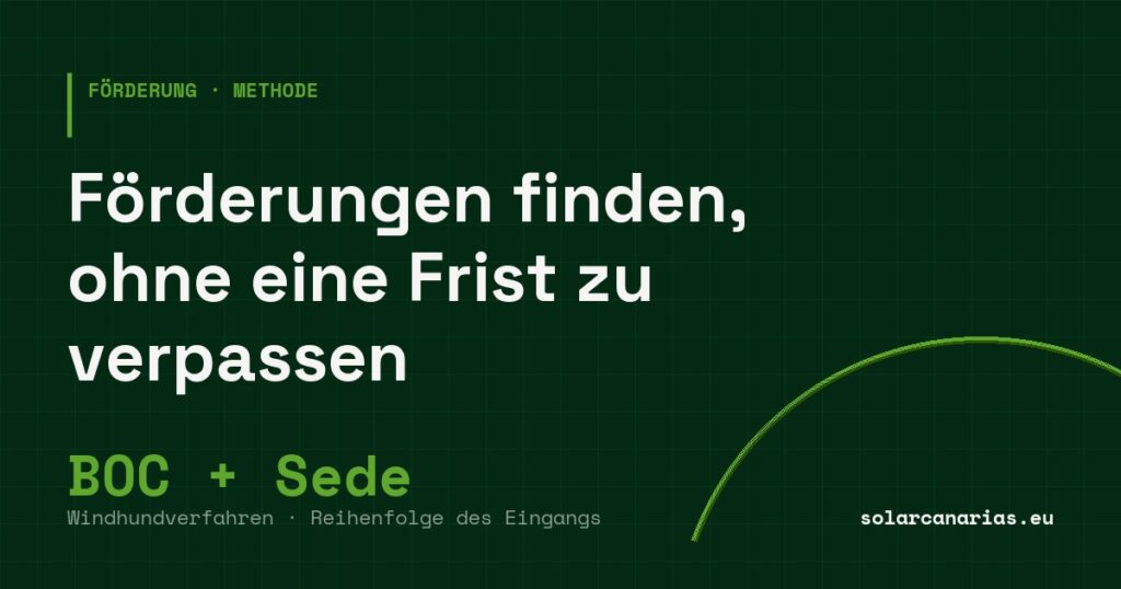 Förderungen für Photovoltaik auf den Kanaren: wo man sie findet und wie man keine Frist verpasst